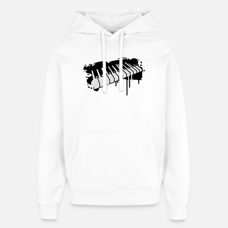 Un graffiti clavier - Sweat à capuche unisexe Stanley/Stella Oversized - blanc