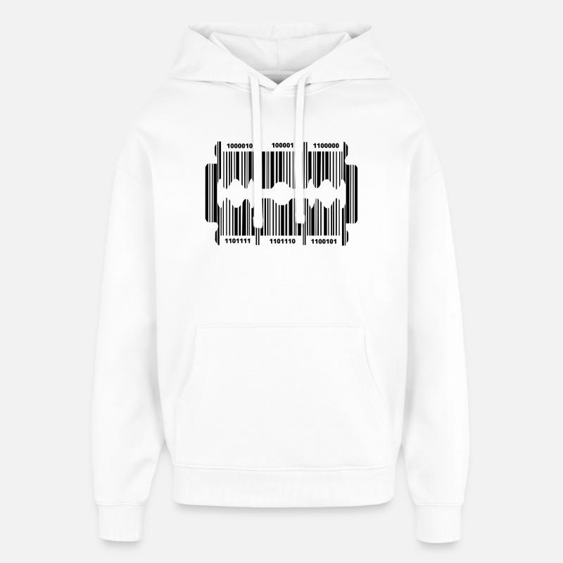 Rasierklinge mit geheim Code - Oversized Unisex Hoodie von Stanley/Stella - Weiß