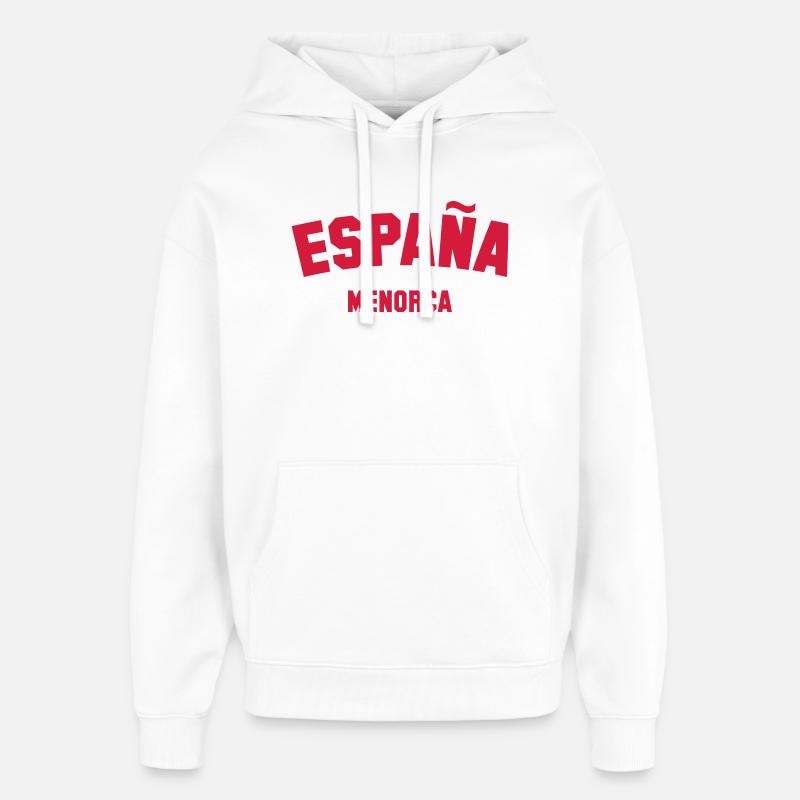MENORCA Espagne Espagne España - Sweat à capuche unisexe Stanley/Stella Oversized - blanc