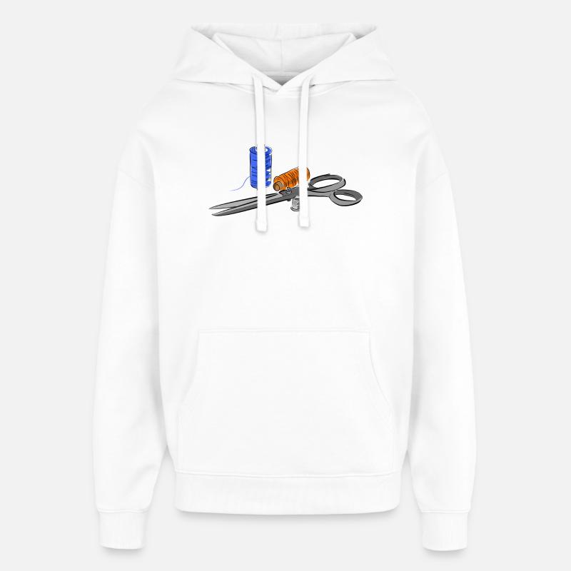 couteaux - Sweat à capuche unisexe Stanley/Stella Oversized - blanc