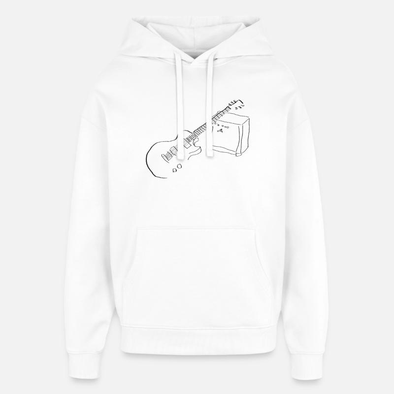 Guitare électrique - Sweat à capuche unisexe Stanley/Stella Oversized - blanc