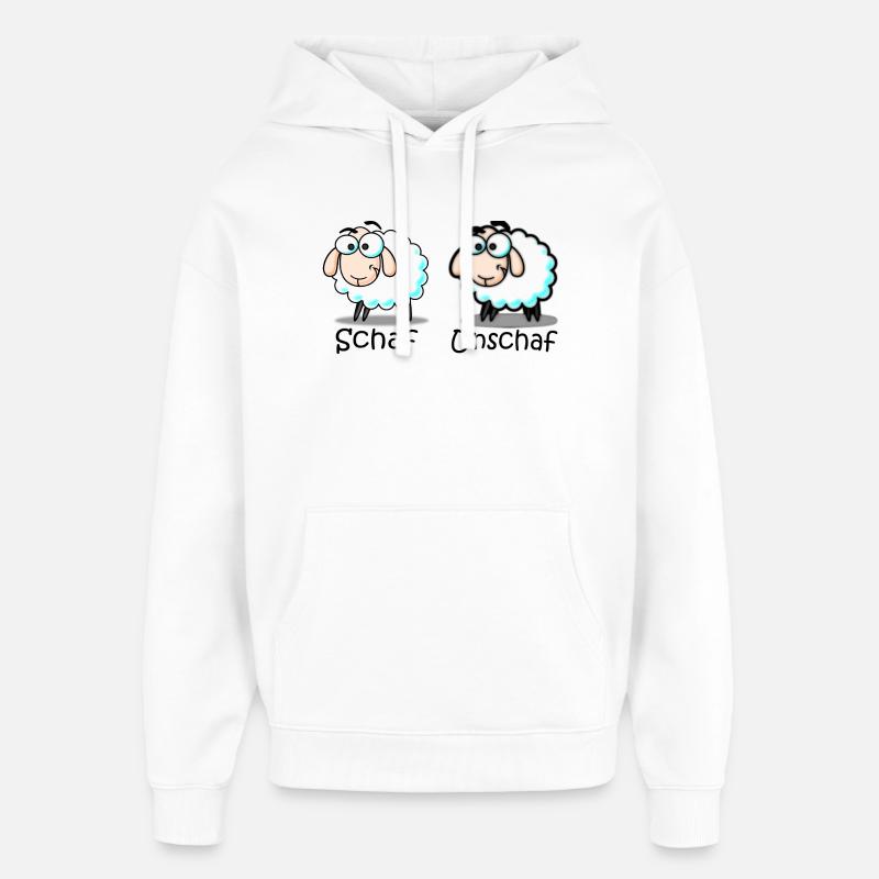 mouton - Sweat à capuche unisexe Stanley/Stella Oversized - blanc