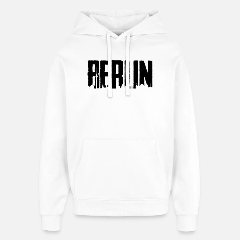 Berlin T-shirt - Sweat à capuche unisexe Stanley/Stella Oversized - blanc