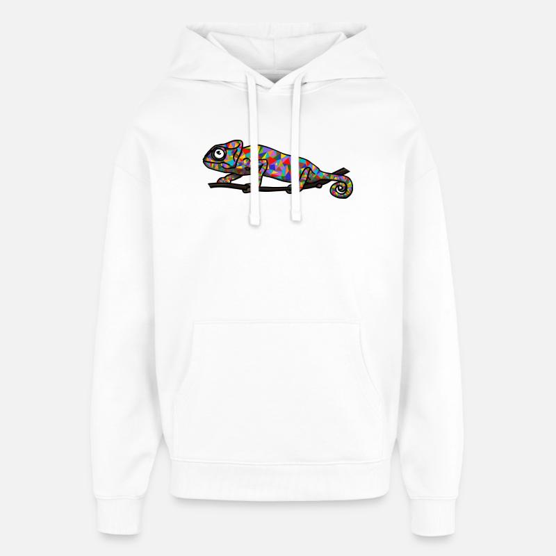 Cameleon - Sweat à capuche unisexe Stanley/Stella Oversized - blanc