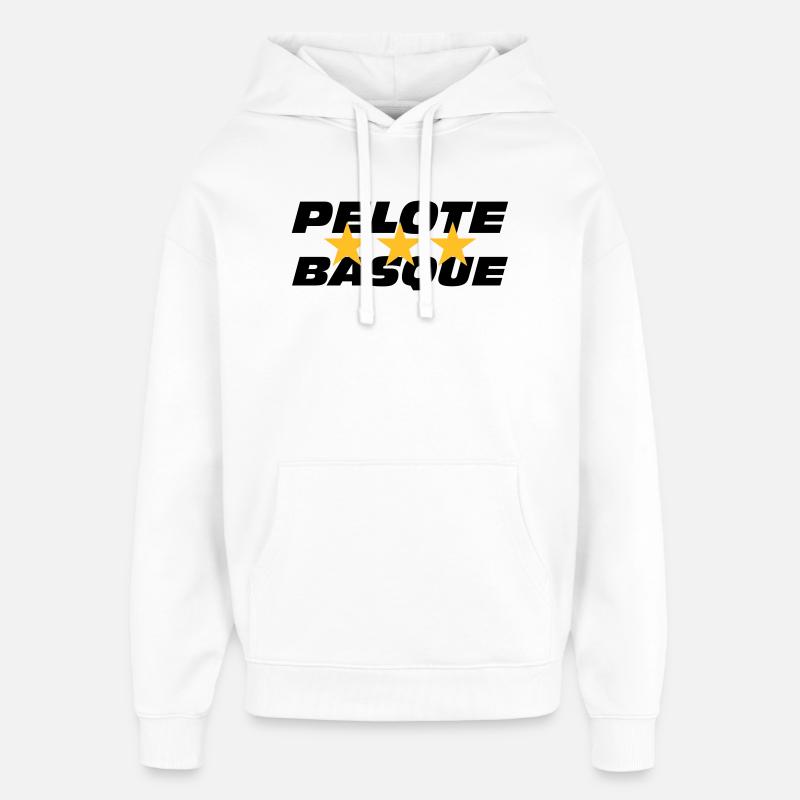 Pelote Basque - Sweat à capuche unisexe Stanley/Stella Oversized - blanc
