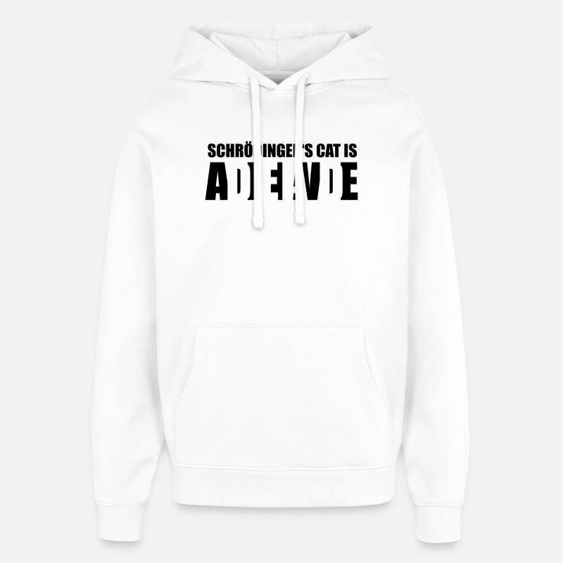 Chat de Schrödinger - Sweat à capuche unisexe Stanley/Stella Oversized - blanc