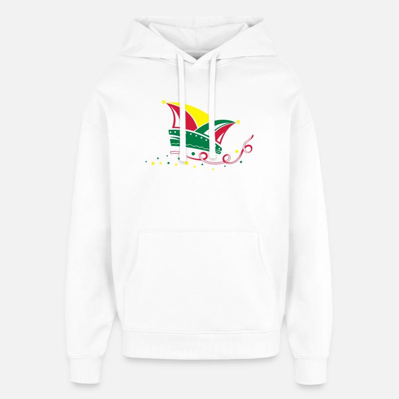 Carnaval de Fool’s Cap Carnaval - Sweat à capuche unisexe Stanley/Stella Oversized - blanc