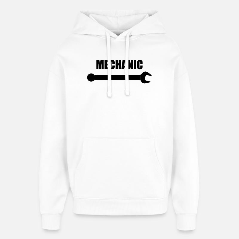 Mechanic - Sweat à capuche unisexe Stanley/Stella Oversized - blanc