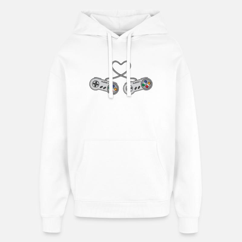 DreamTeam Controller A Gaming Game Konsole - Oversized Unisex Hoodie von Stanley/Stella - Weiß