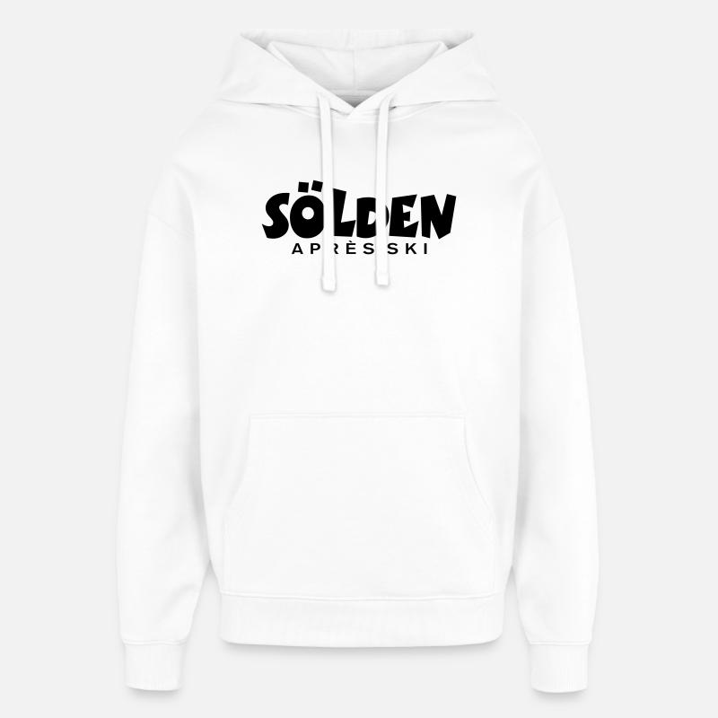 Sölden Après-Ski - Sweat à capuche unisexe Stanley/Stella Oversized - blanc