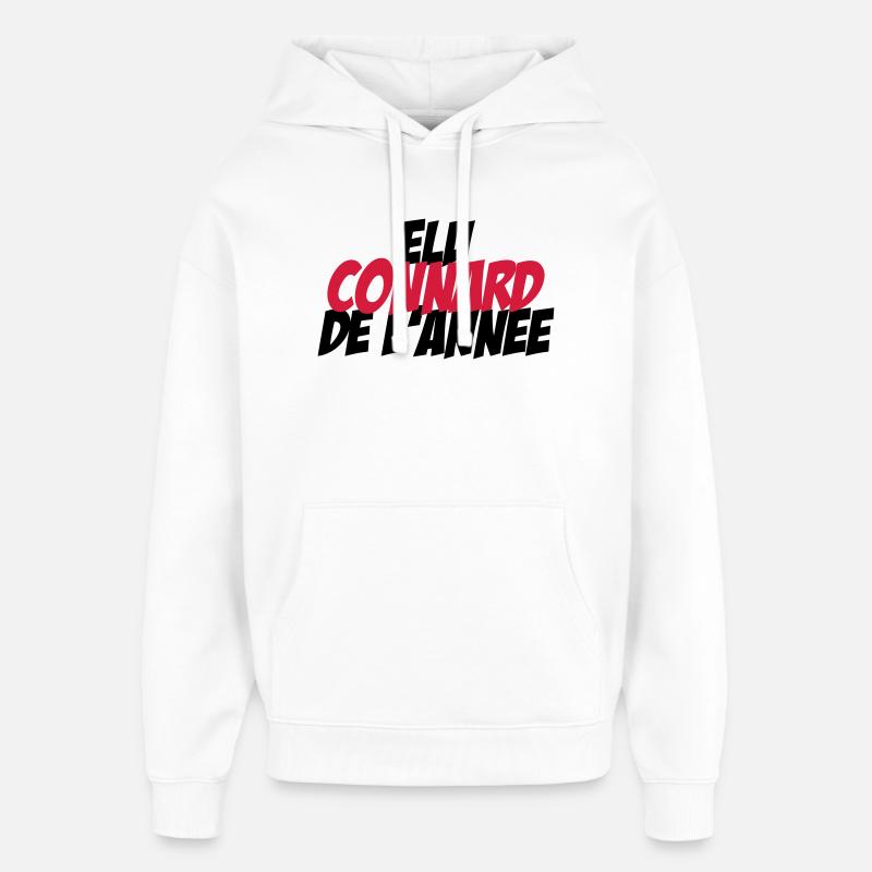 Elu Connard de l'année ! - Sweat à capuche unisexe Stanley/Stella Oversized - blanc