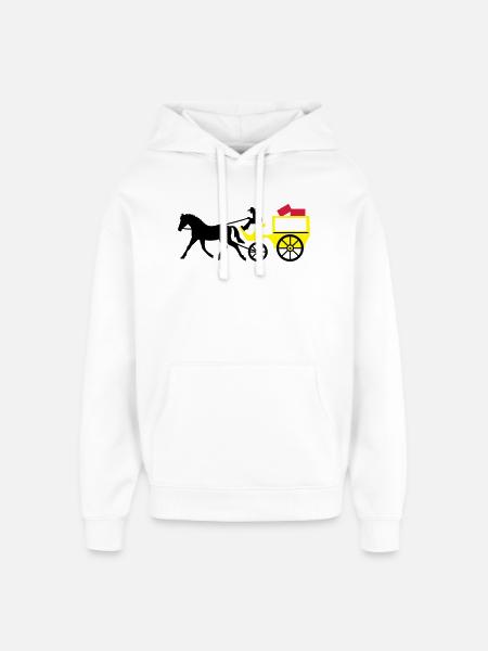 carriage - Oversized Unisex Hoodie by Stanley/Stella - white