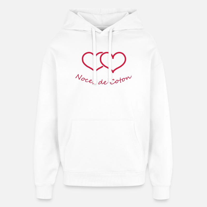 Noces de Coton - Sweat à capuche unisexe Stanley/Stella Oversized - blanc