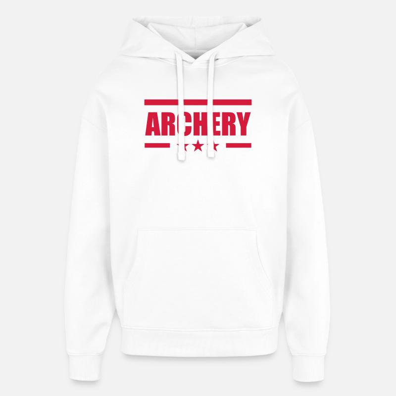 Archery / Bogenschießen / Tir à l'arc - Sweat à capuche unisexe Stanley/Stella Oversized - blanc