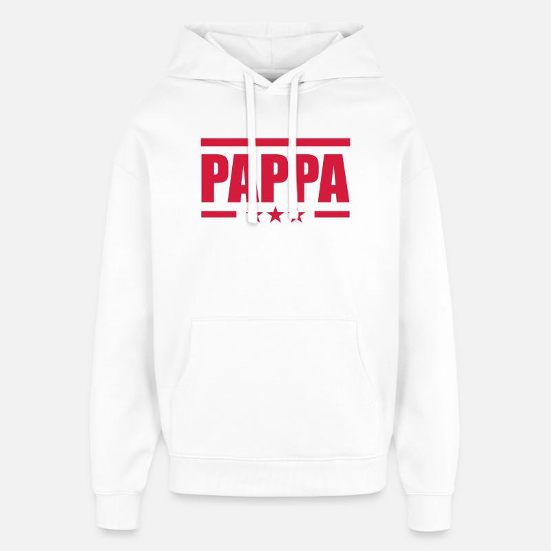 Pappa - Sweat à capuche unisexe Stanley/Stella Oversized - blanc