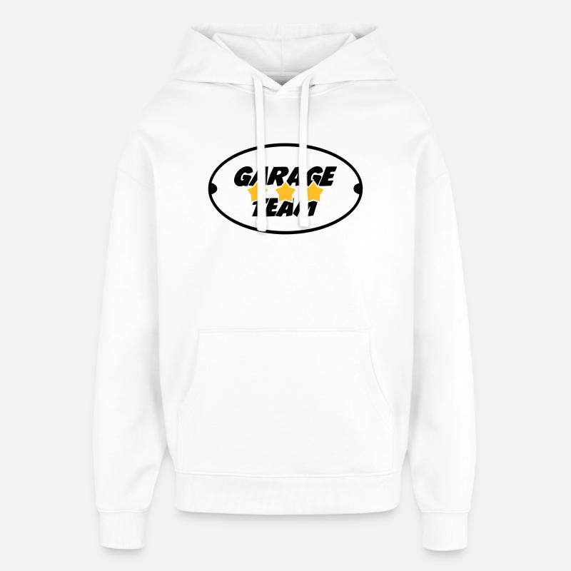 Garage Team - Oversized Unisex Hoodie von Stanley/Stella - Weiß