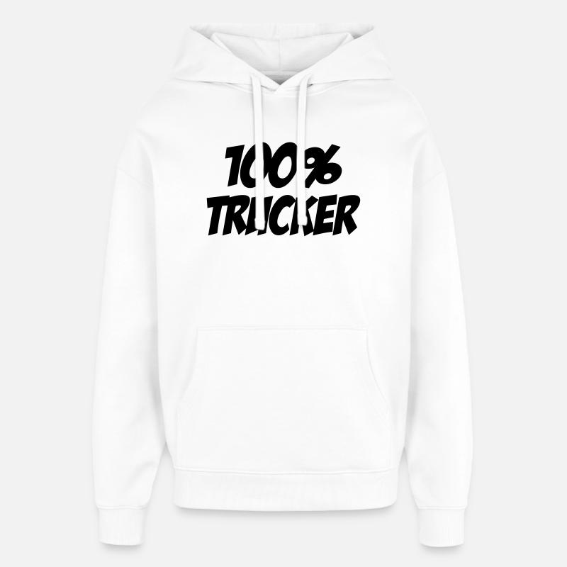 100% Trucker - Oversized Unisex Hoodie von Stanley/Stella - Weiß