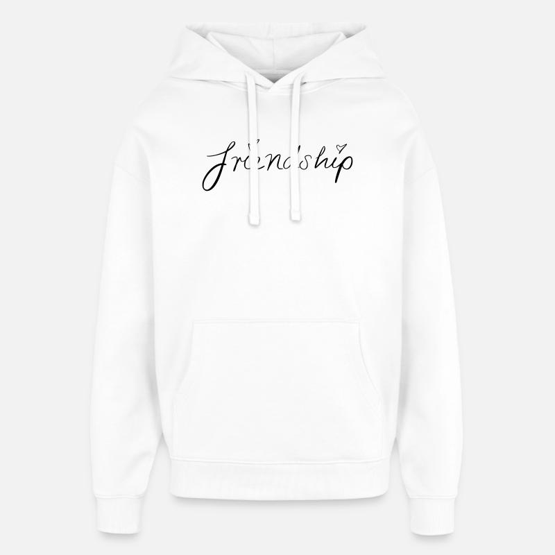 amitié - Sweat à capuche unisexe Stanley/Stella Oversized - blanc