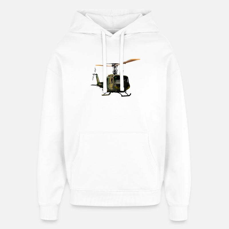 helicopter - Sweat à capuche unisexe Stanley/Stella Oversized - blanc