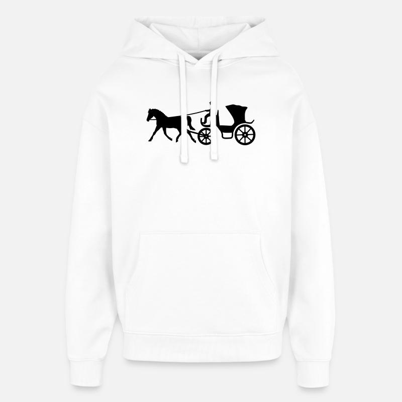 kutsche kutscher pferd geschenkidee - Oversized Unisex Hoodie von Stanley/Stella - Weiß