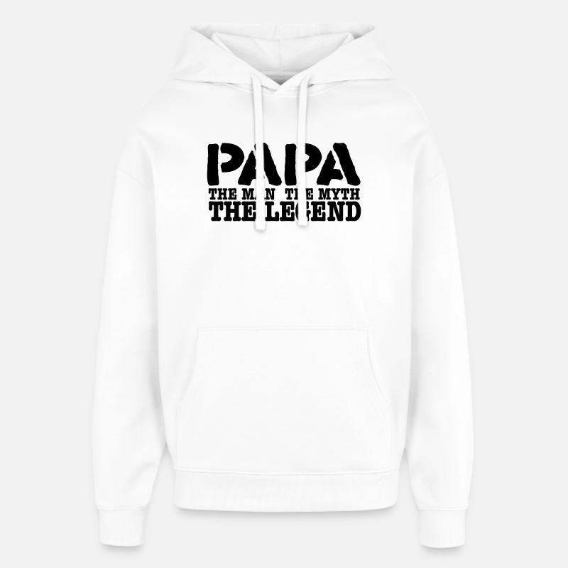 papa - Sweat à capuche unisexe Stanley/Stella Oversized - blanc