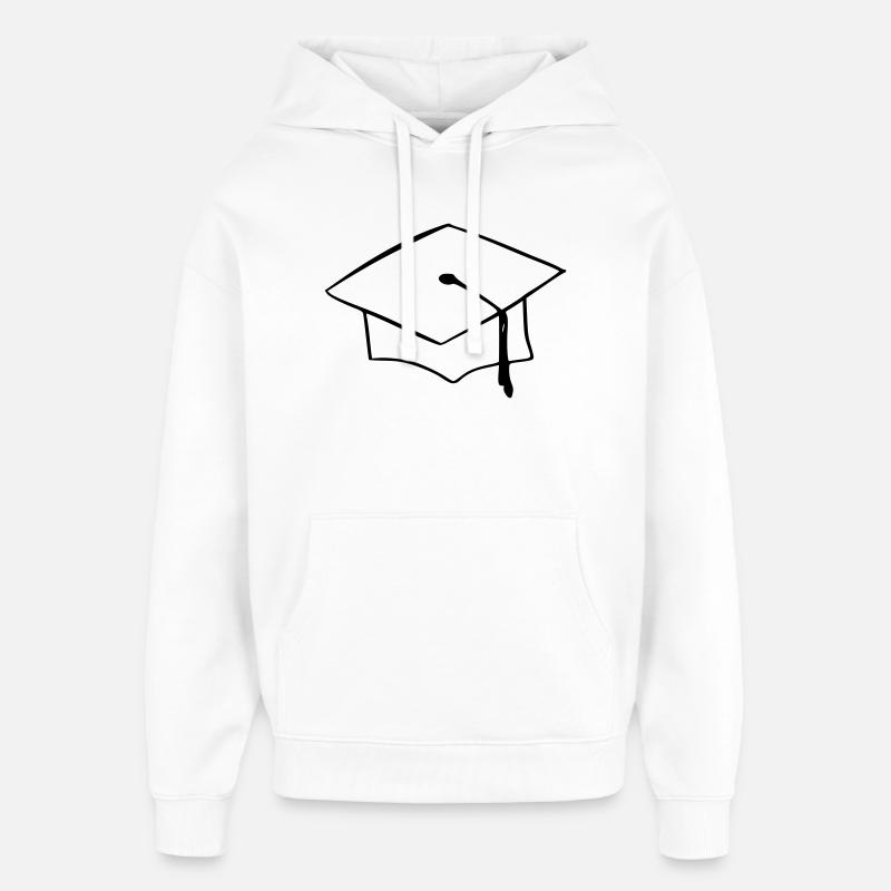 Abschlusshut - Oversized Unisex Hoodie von Stanley/Stella - Weiß