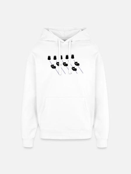 music mixer - Oversized Unisex Hoodie by Stanley/Stella - white