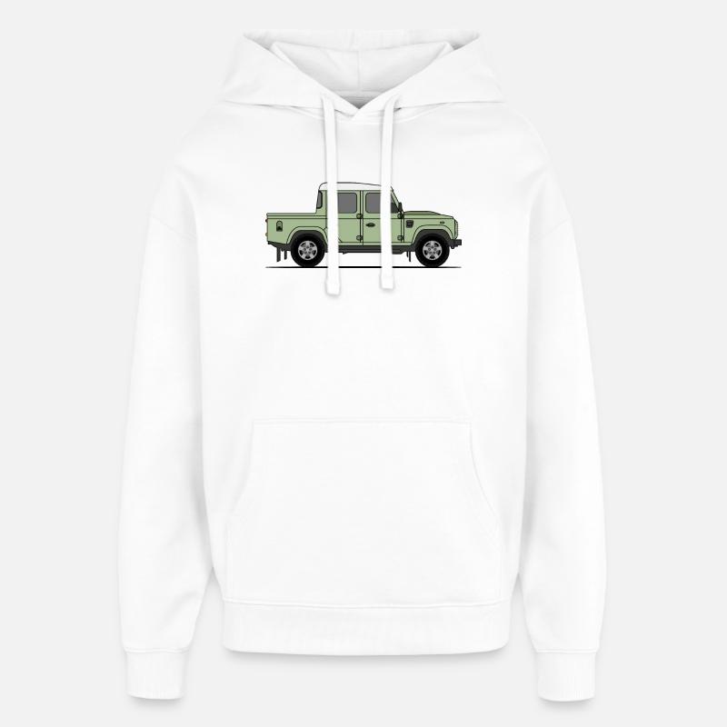 Defender Double Cab - Sweat à capuche unisexe Stanley/Stella Oversized - blanc