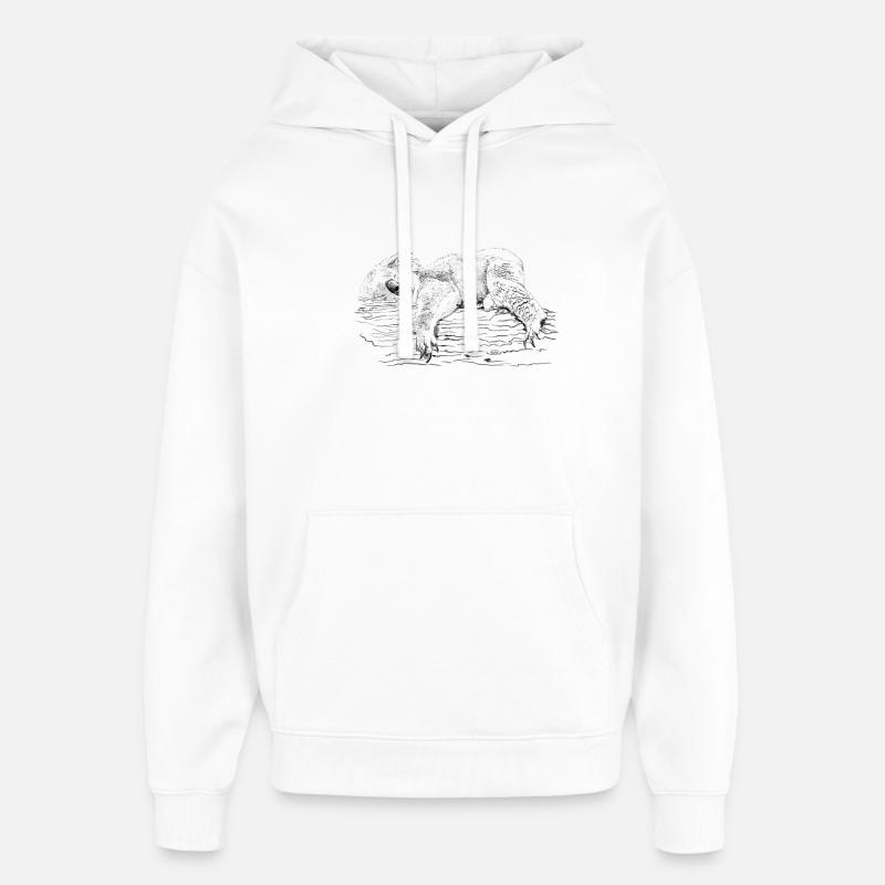 koala bear - Sweat à capuche unisexe Stanley/Stella Oversized - blanc