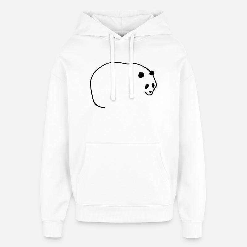 Lignes Panda - Sweat à capuche unisexe Stanley/Stella Oversized - blanc