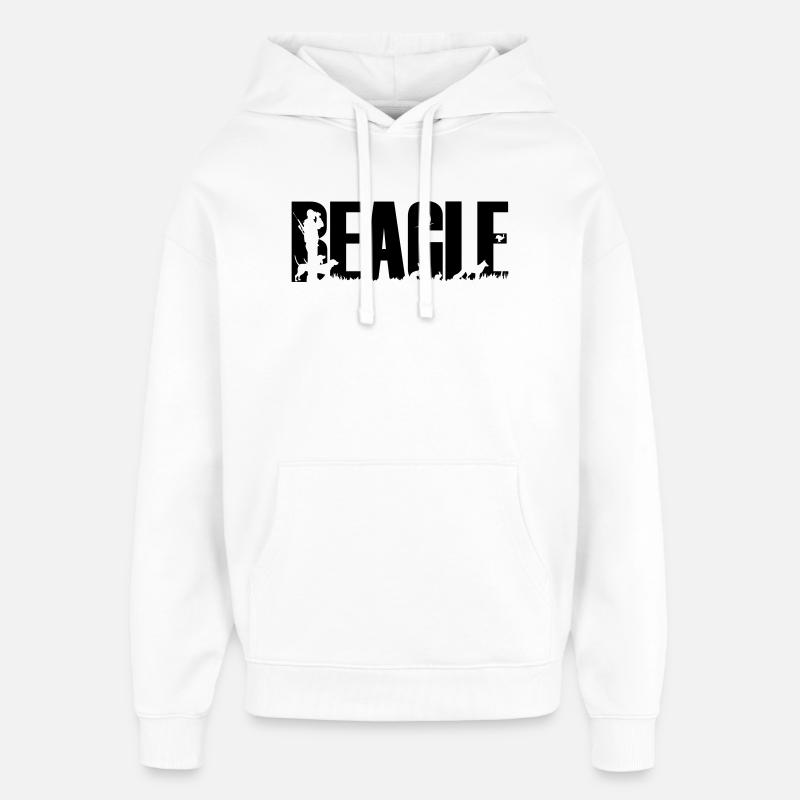 Hound Beagle - Sweat à capuche unisexe Stanley/Stella Oversized - blanc