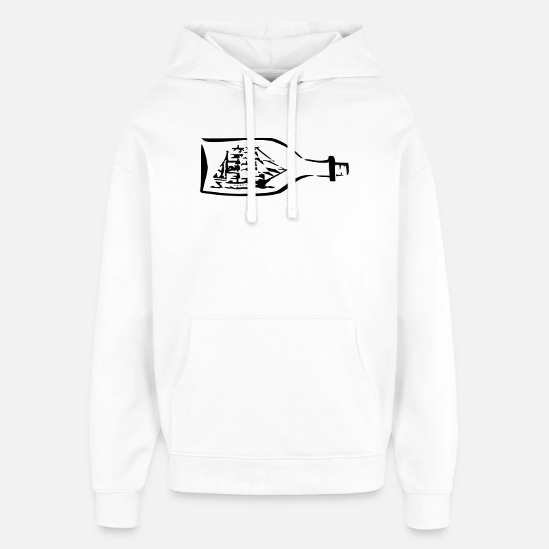 bouteille navire - Sweat à capuche unisexe Stanley/Stella Oversized - blanc