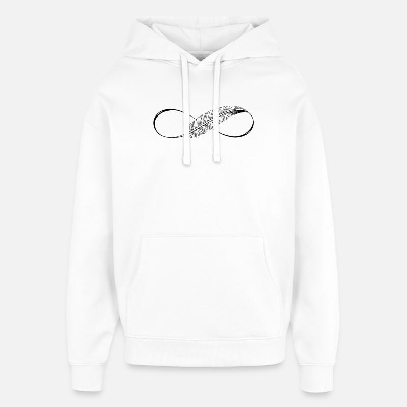 Cute Lines Infinity Spring - Oversized Unisex Hoodie by Stanley/Stella - white