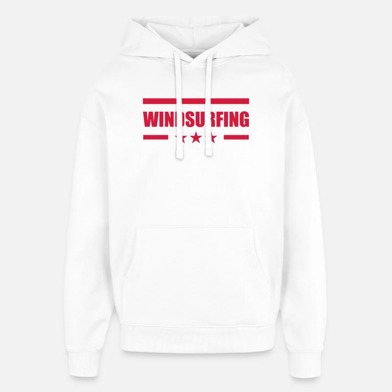 Windsurfen / Windsurfer / Windsurf / Windsurfing - Oversized Unisex Hoodie von Stanley/Stella - Weiß