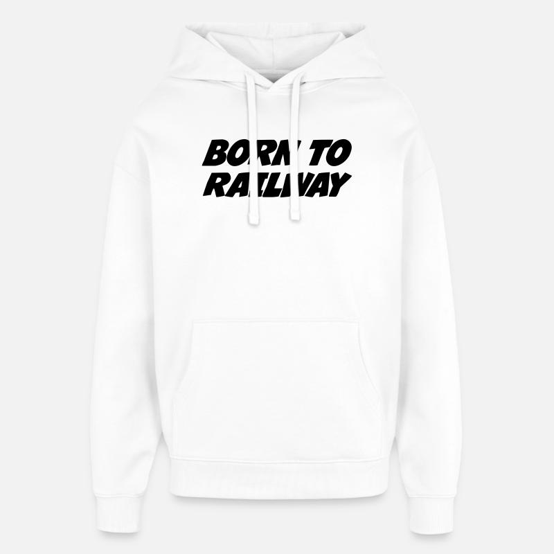 Cheminot / Chemin de fer / Train / Metro - Sweat à capuche unisexe Stanley/Stella Oversized - blanc