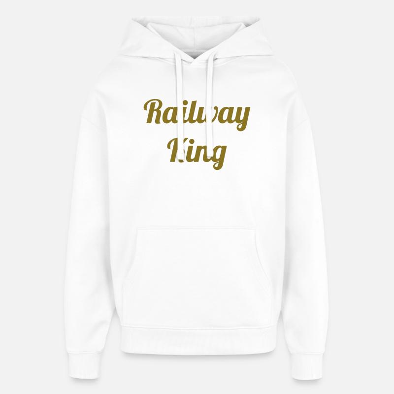 Cheminot / Chemin de fer / Train / Metro - Sweat à capuche unisexe Stanley/Stella Oversized - blanc
