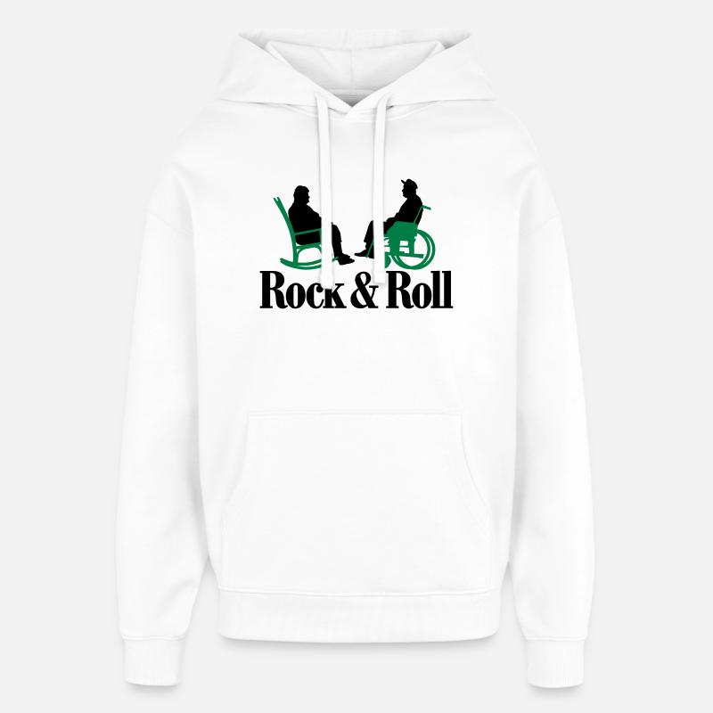 Rock n Roll 2clr New - Sweat à capuche unisexe Stanley/Stella Oversized - blanc