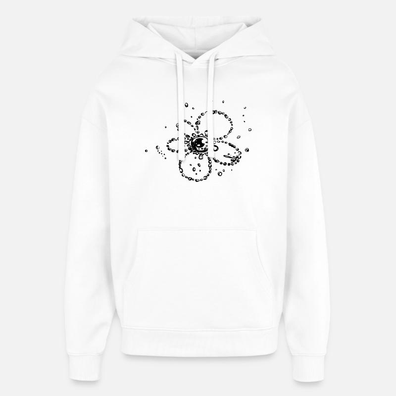 Water splash, Blume aus Wassertropfen - Oversized Unisex Hoodie von Stanley/Stella - Weiß