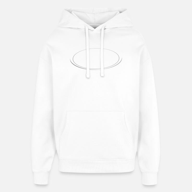 Saturnring 3D métallique - Sweat à capuche unisexe Stanley/Stella Oversized - blanc