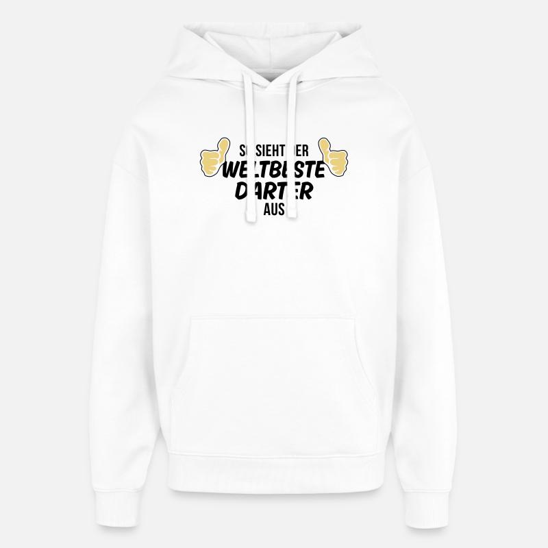 der weltbeste darter - Oversized Unisex Hoodie von Stanley/Stella - Weiß
