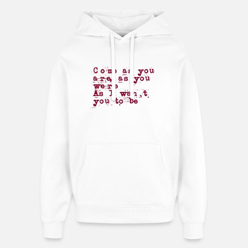 venez comme vous êtes - Sweat à capuche unisexe Stanley/Stella Oversized - blanc