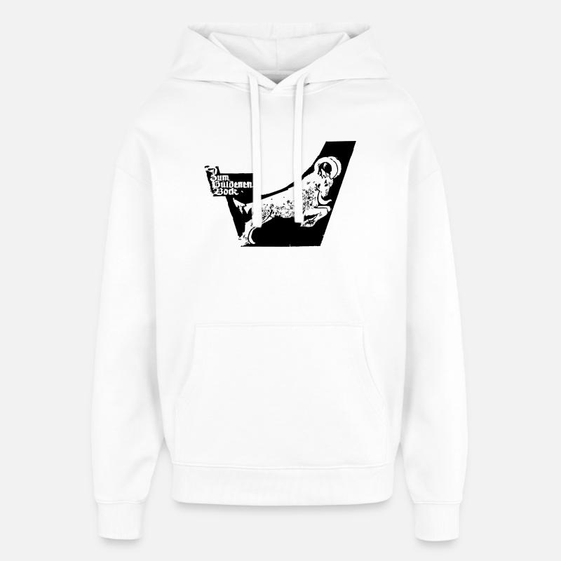 Gueldenerbock, tradition, restaurant, Chemnitz - Sweat à capuche unisexe Stanley/Stella Oversized - blanc