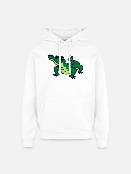 Cool Croc - Oversized Unisex Hoodie by Stanley/Stella - white