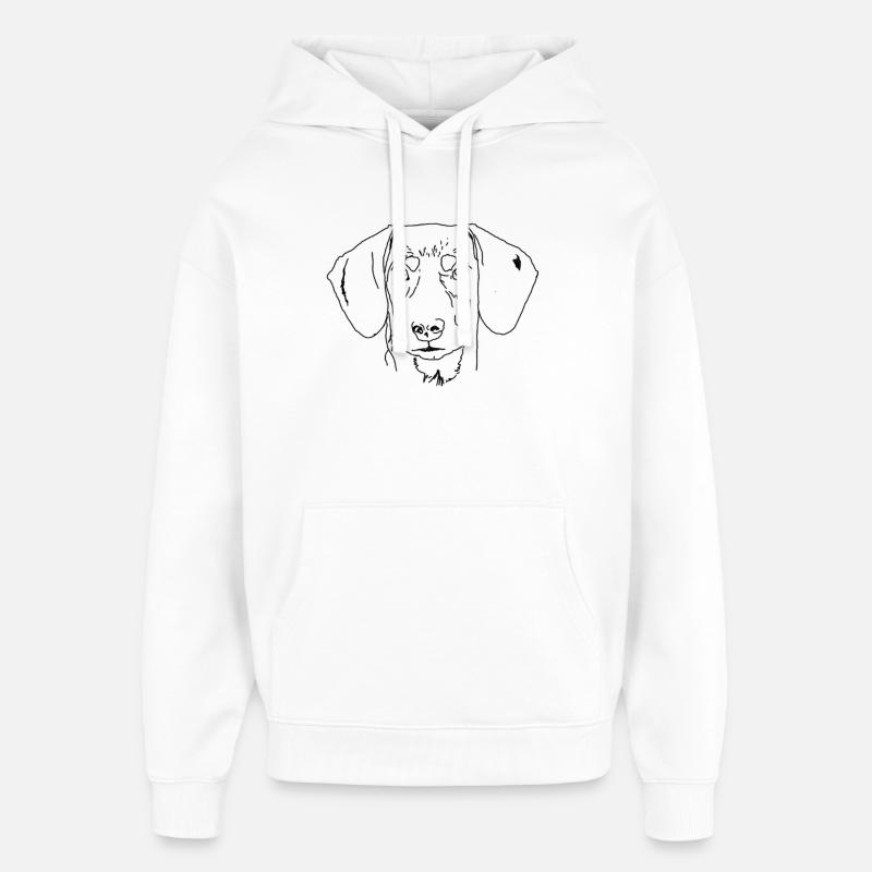 Teckel - Sweat à capuche unisexe Stanley/Stella Oversized - blanc