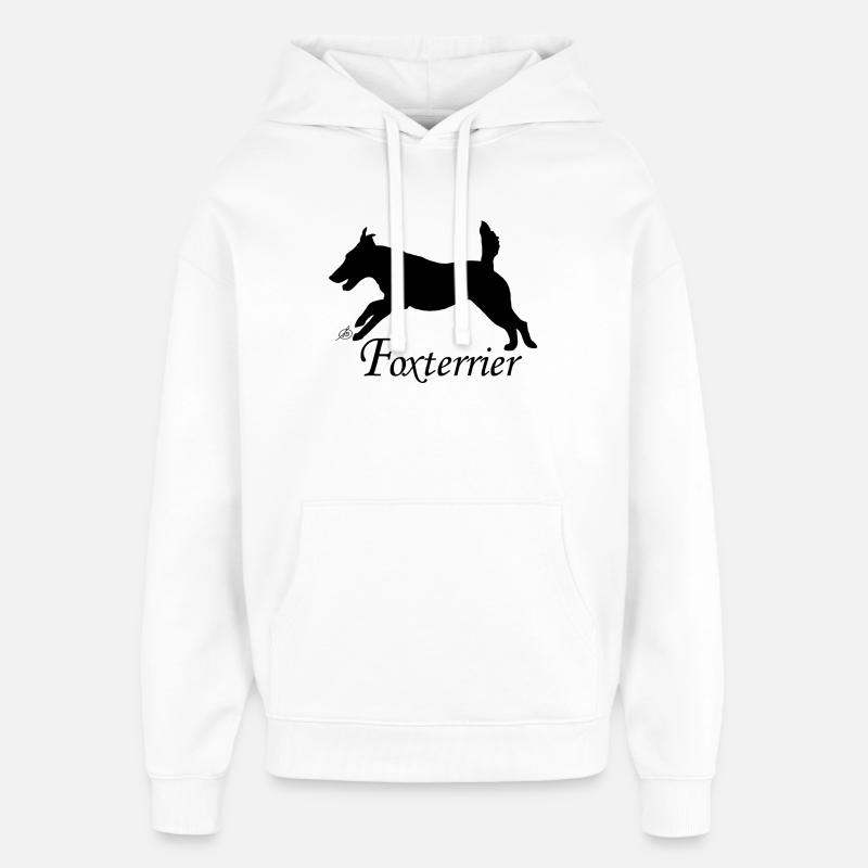 Fox Terrier - Sweat à capuche unisexe Stanley/Stella Oversized - blanc
