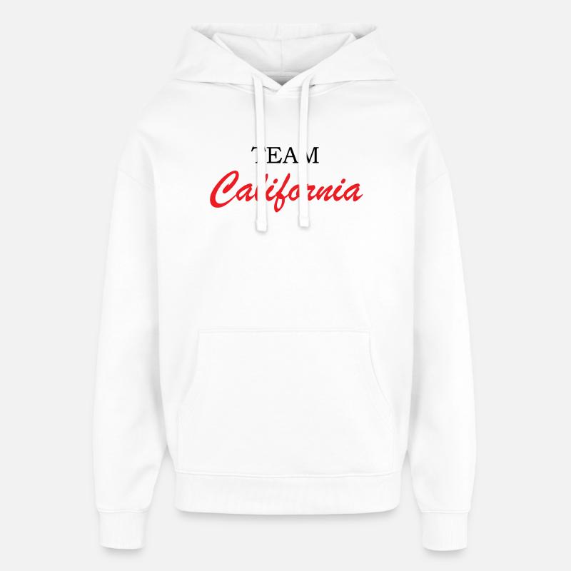 California Script Red - Sweat à capuche unisexe Stanley/Stella Oversized - blanc