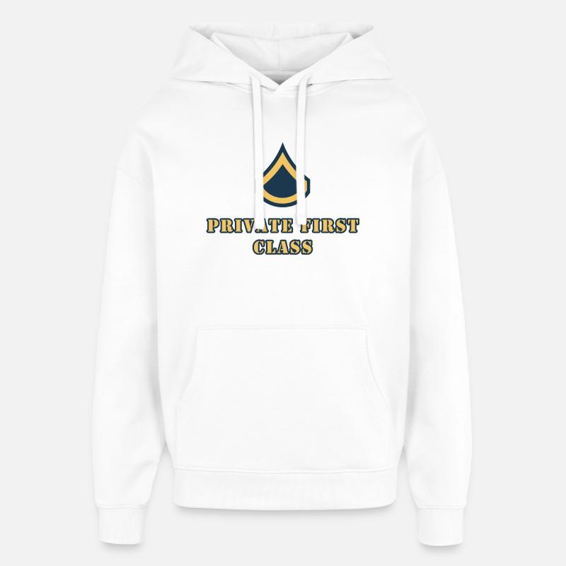 Private First Class - Oversized Unisex Hoodie von Stanley/Stella - Weiß