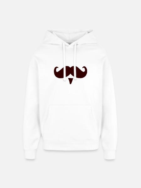 Schnurrbart Schnauz Oberlippenbart Geschenk - Oversized Unisex Hoodie von Stanley/Stella - Weiß