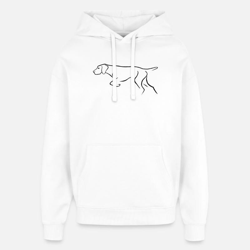 Chien d'arrêt - Sweat à capuche unisexe Stanley/Stella Oversized - blanc