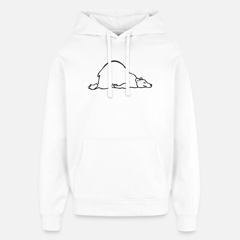Sleeping bear | Schlafender Bär - Oversized Unisex Hoodie von Stanley/Stella - Weiß